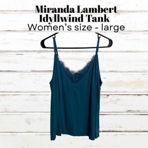 Idyllwind Deep Blue Lace Tank Top